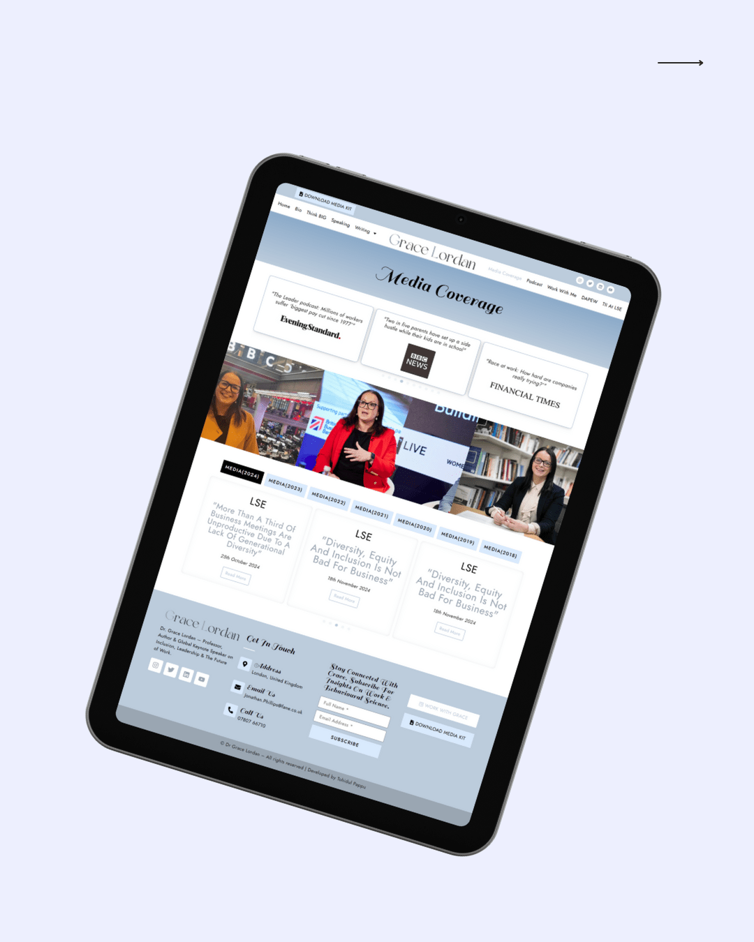 grace- Keynote speaker, author website design and development by tohidul