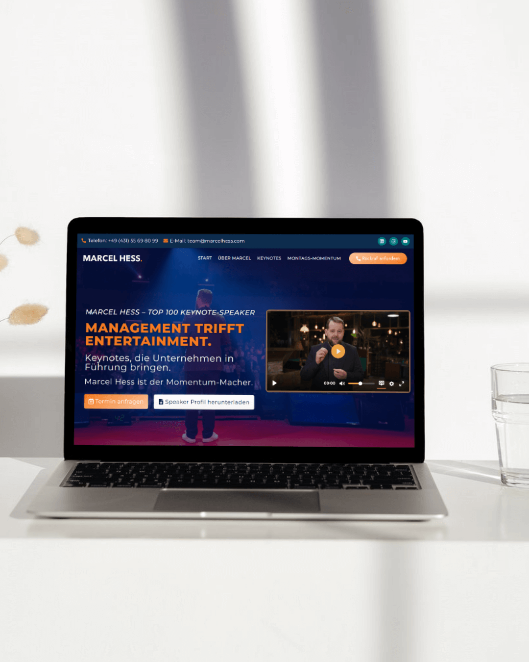 Marcel Keynote speaker german website design and develoment by StageNexa and Tohidul Pappu (1)