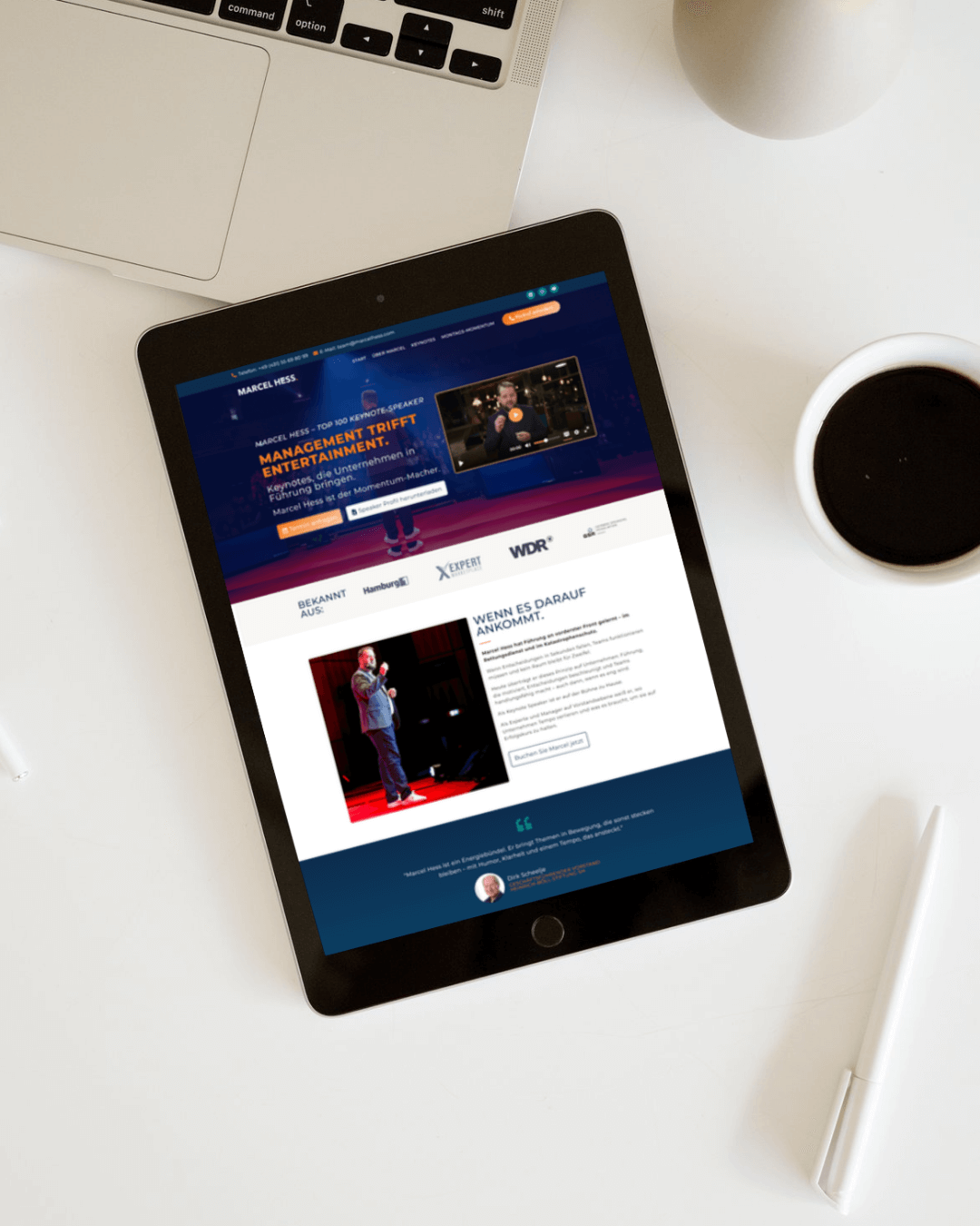 Marcel Keynote speaker german website design and develoment by StageNexa and Tohidul Pappu (2)