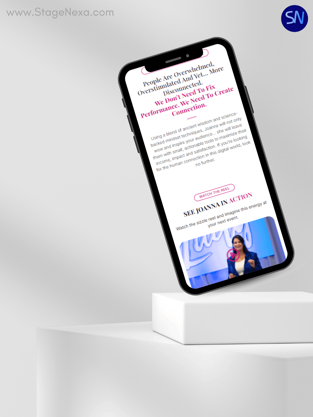 3. Joanna Rajendran Keynote Speaker Website Project by StageNexa