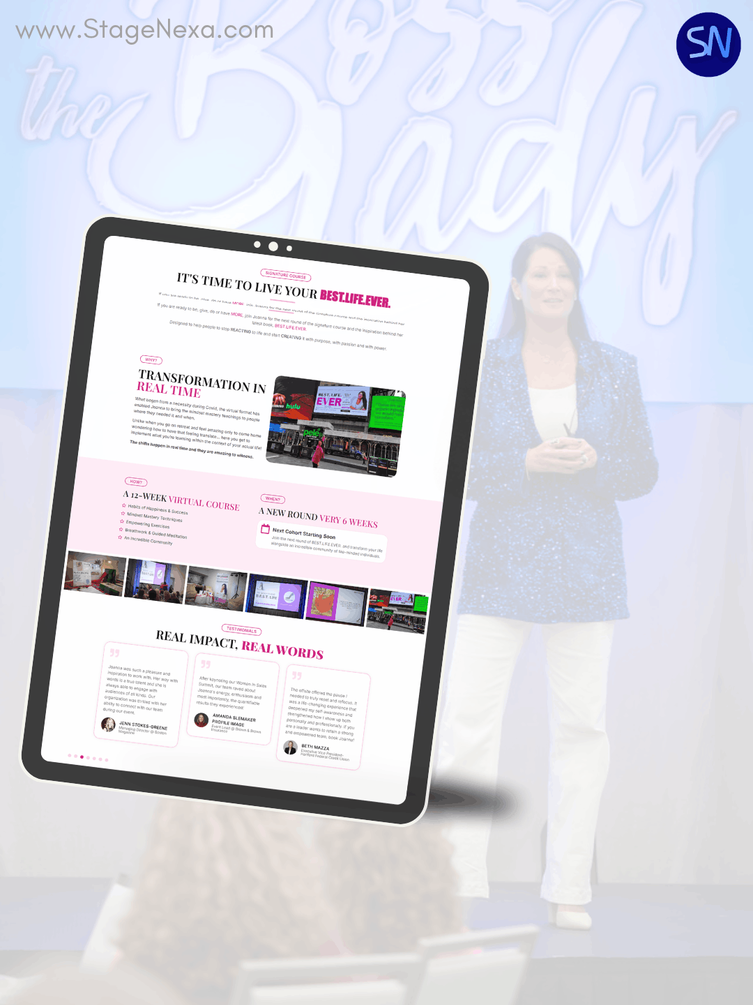 5. Joanna Rajendran Keynote Speaker Website Project by StageNexa