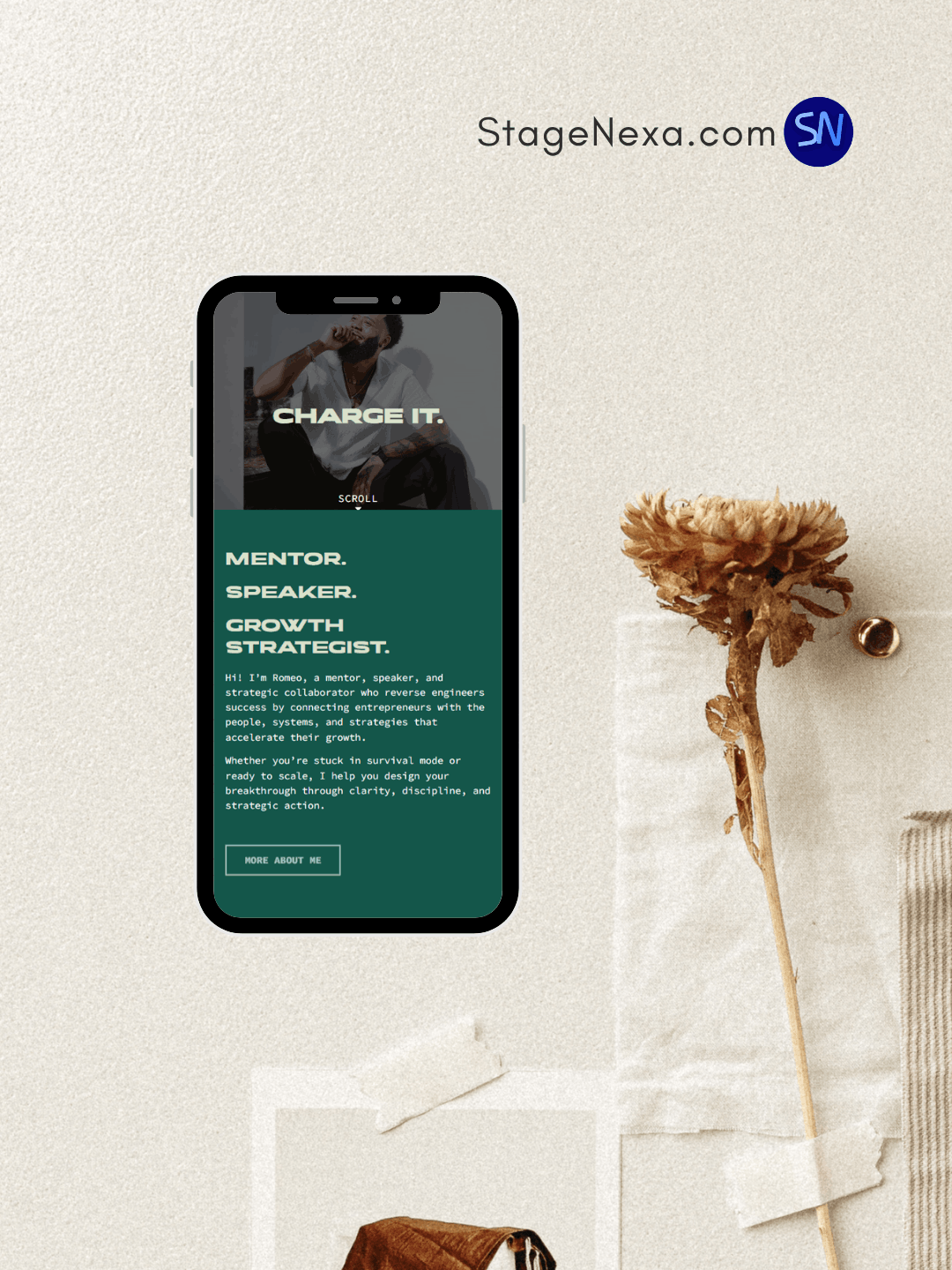 Mentor, Speaker & Growth Strategist Website Design and Development by StageNexa- Keynote Speaker Website Design and Development service