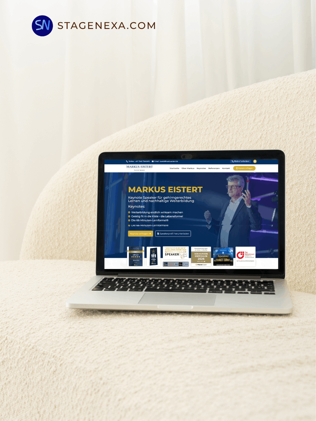 1. Markus Eistert - Keynote Speaker Website Development by StageNexa