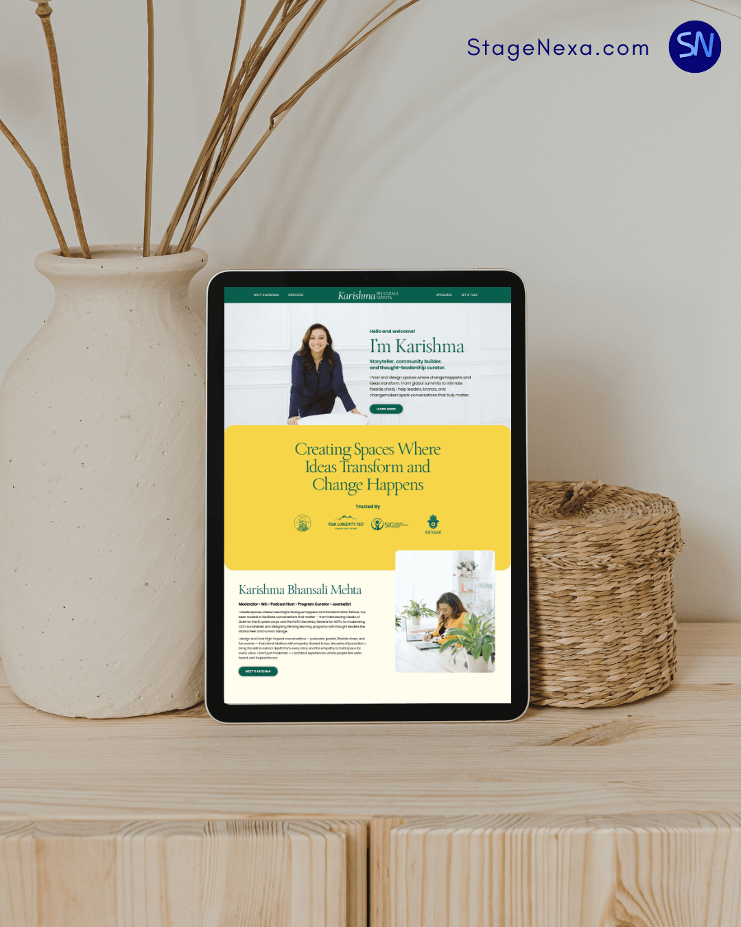 Speaker & Thought-Leadership Curator Brand Website by StageNexa