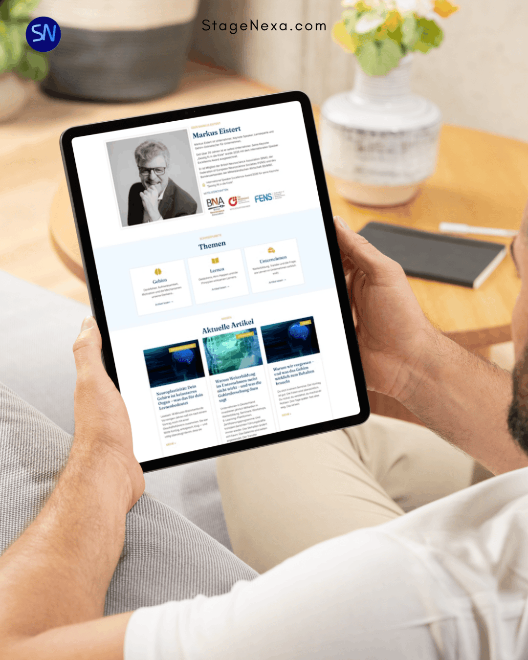 Brainmentor German Keynote Speaker knowledge blog platform Website by Stagenexa