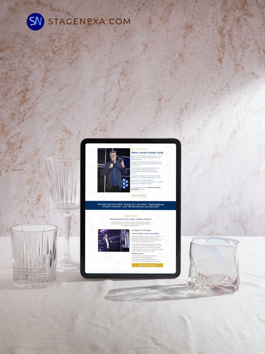 Markus Eistert keynote speaker website homepage built by StageNexa