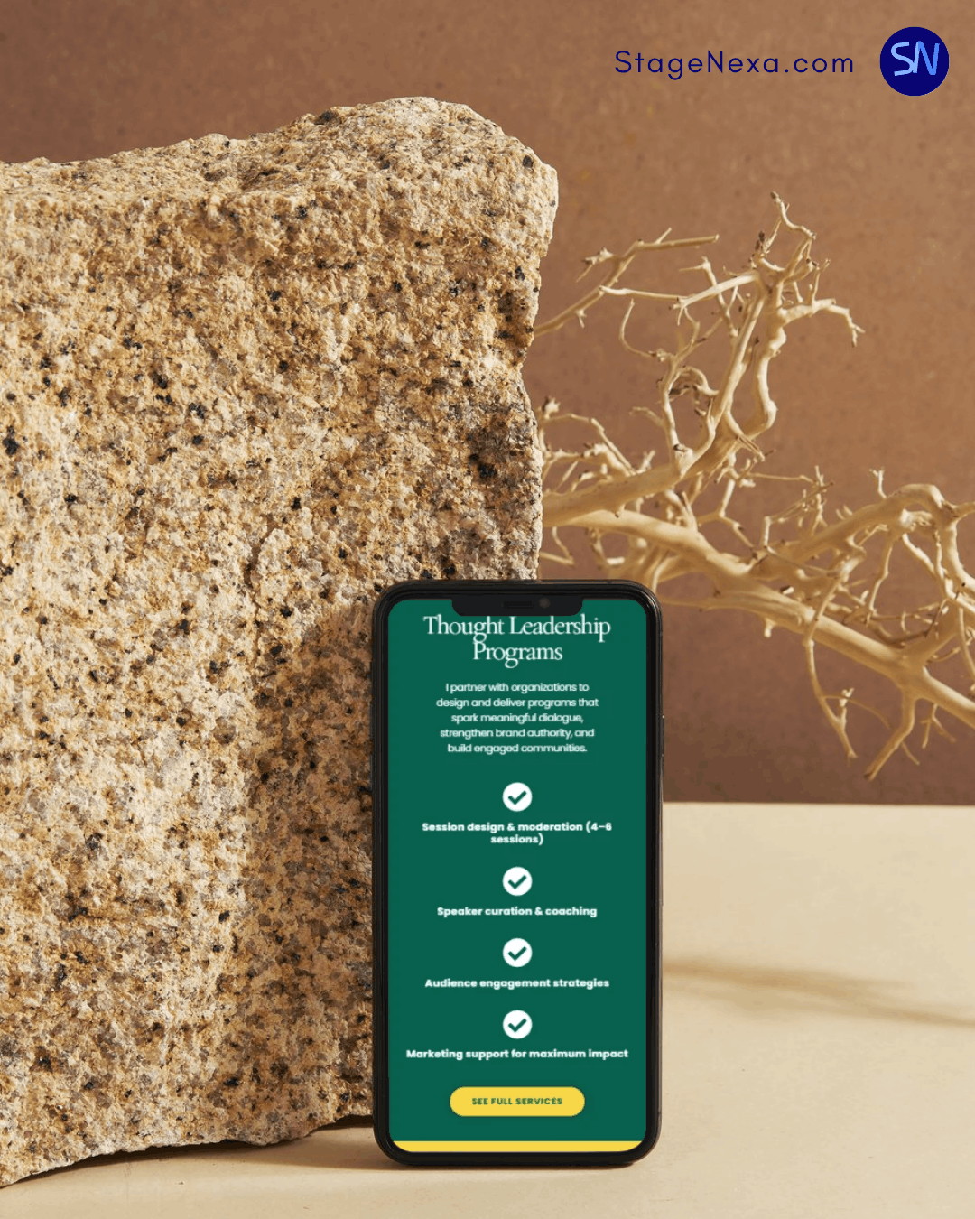 Speaker & Thought-Leadership Curator Brand Website by StageNexa