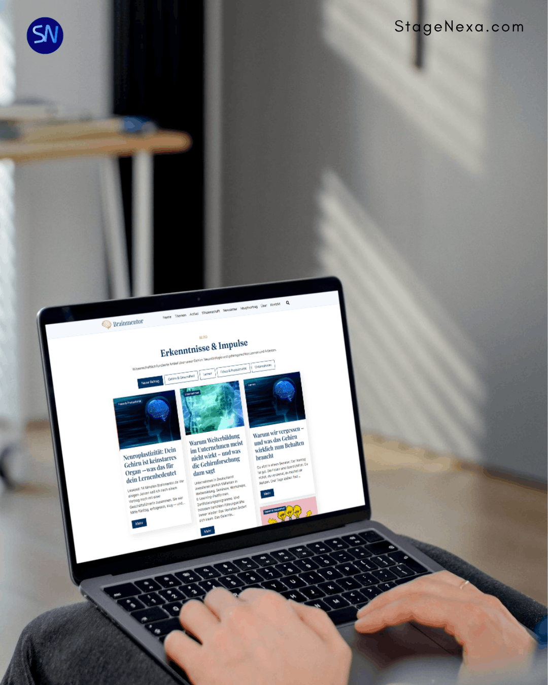 Brainmentor German Keynote Speaker knowledge blog platform Website by Stagenexa