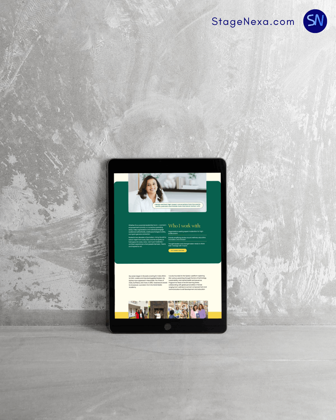Speaker & Thought-Leadership Curator Brand Website by StageNexa