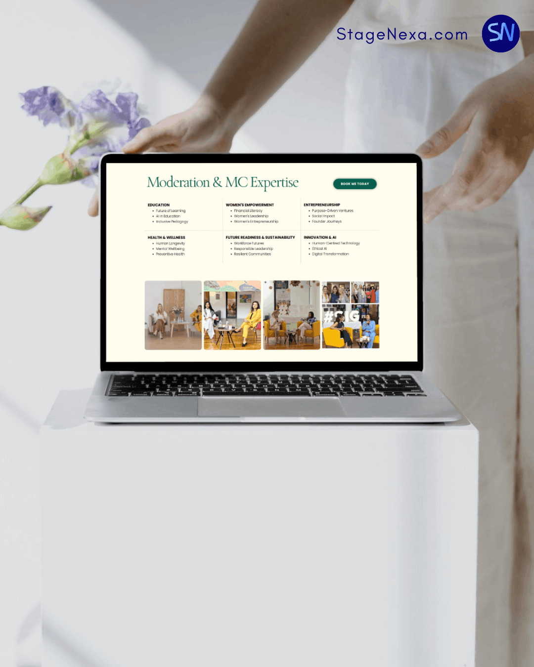 Speaker & Thought-Leadership Curator Brand Website by StageNexa