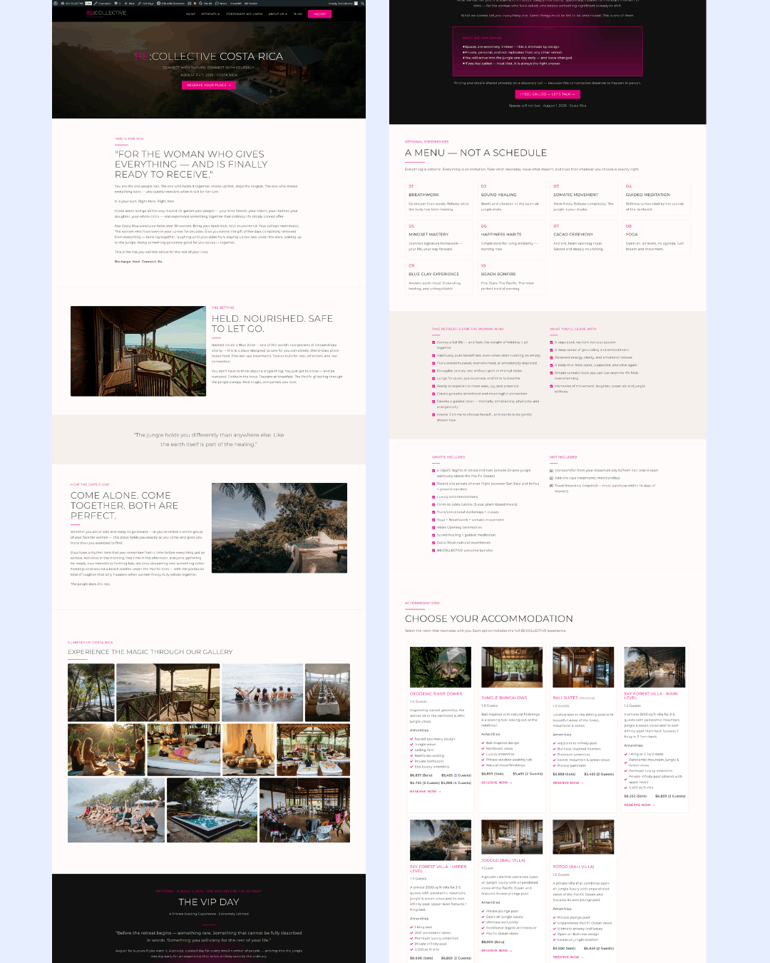 8. BECOLLECTIVE Luxury Wellness Retreat & Corporate Wellness Website by StageNexa